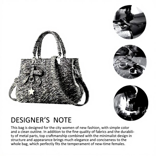 Borsa a tracolla donna Nicole Doris pelle PU fiocco moda