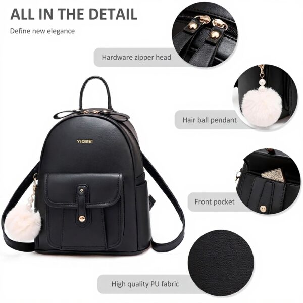 Zaino Donna NICOLE DORIS Mini Pelle PU Elegante Antifurto