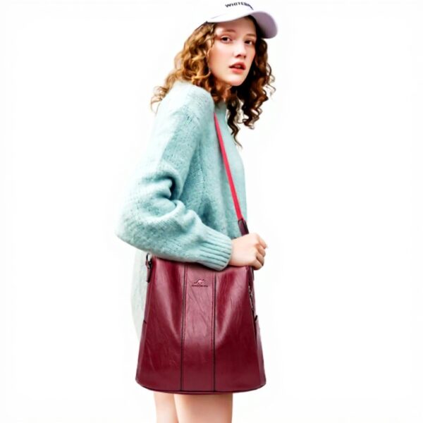 Zaino Donna Antifurto Pelle PU Nicole Doris Grande Leggero