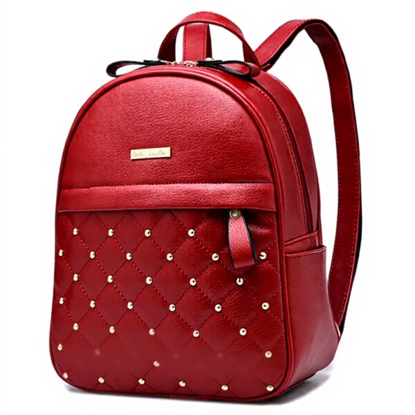 Zaino Donna NICOLE DORIS Pelle PU Impermeabile Rivetti