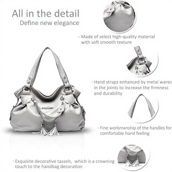 Nicole Doris Borsa Tote Donna PU Nero Grigio Lavoro