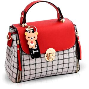 Borsa a mano Nicole Doris tracolla patta design traliccio