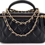 Borsa a tracolla pelle vera donna mini tracolla catena oro-0