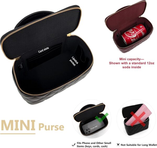 Borsa a tracolla pelle vera donna mini tracolla catena oro-3