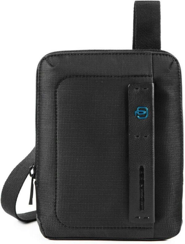 Piquadro borsa a spalla uomo pelle tessuto iPad mini-0