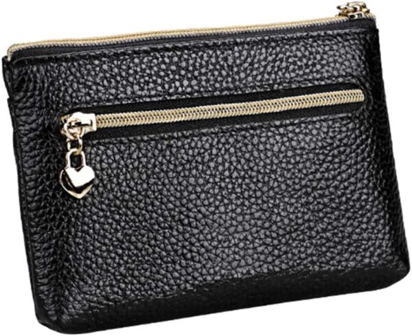 Portafoglio pelle cuore cerniera HXT-OAK portachiavi donna-1