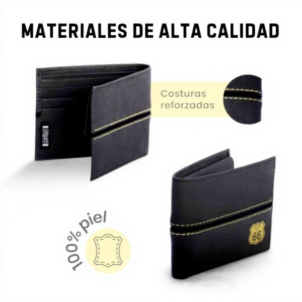 Portafoglio Uomo Route 66 Pelle Protezione RFID Nero