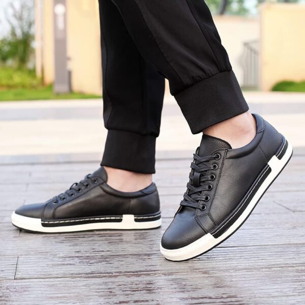 Scarpe da Skateboard Uomo Asifn Pelle Antiscivolo Comode-4
