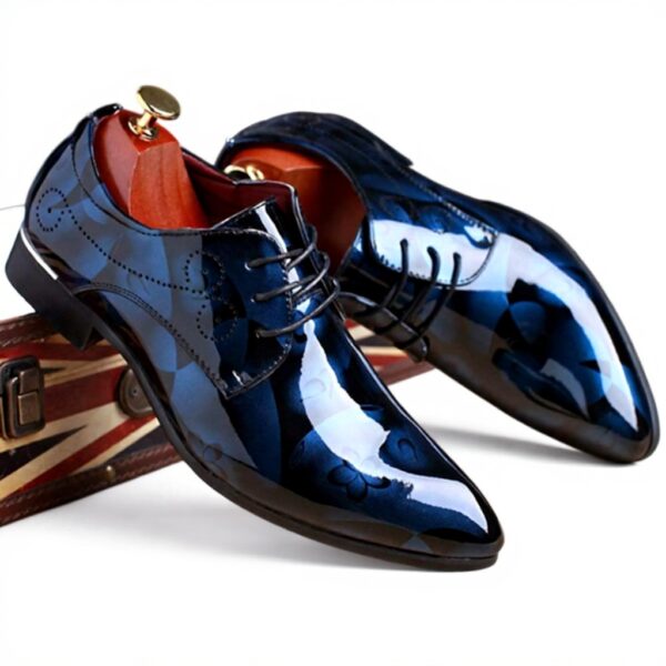 Scarpe Derby Uomo Gaorui Finta Pelle Floreale Stringate