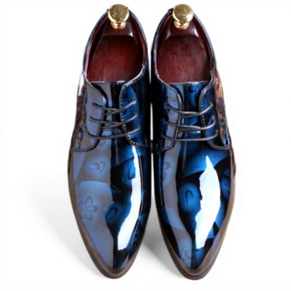 Scarpe Derby Uomo Gaorui Finta Pelle Floreale Stringate
