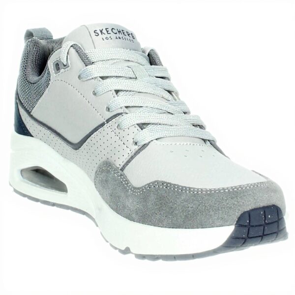 Skechers Uno Retro One Sneaker Uomo Grigio Pelle Tela