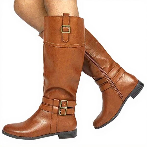 Stivaletti Vintage Xmiral Donna Pelle Tacco Basso Stivali