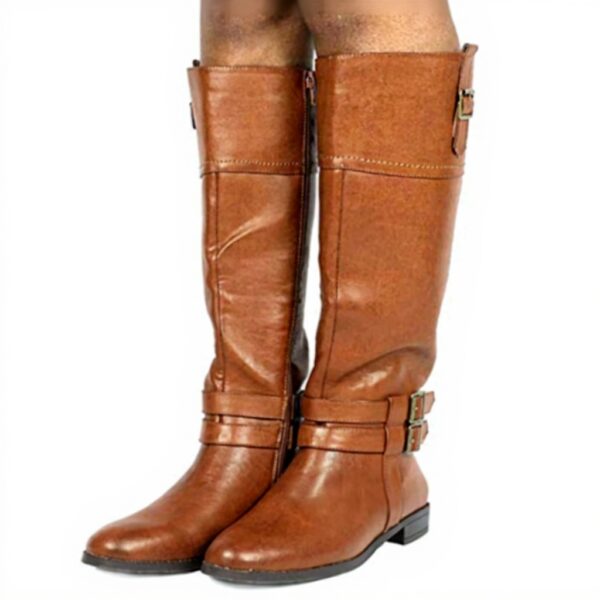 Stivaletti Vintage Xmiral Donna Pelle Tacco Basso Stivali