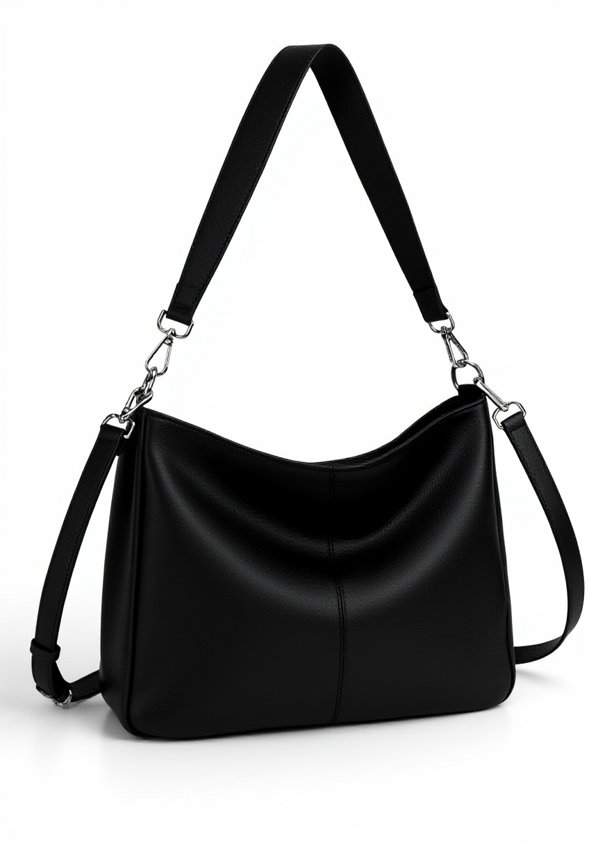 Borsa a tracolla befen Hobo in pelle vera mostrata in uso quotidiano
