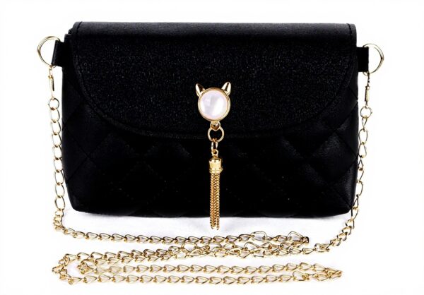 Borsa a tracolla donna pelle PU nappe gatto, messenger