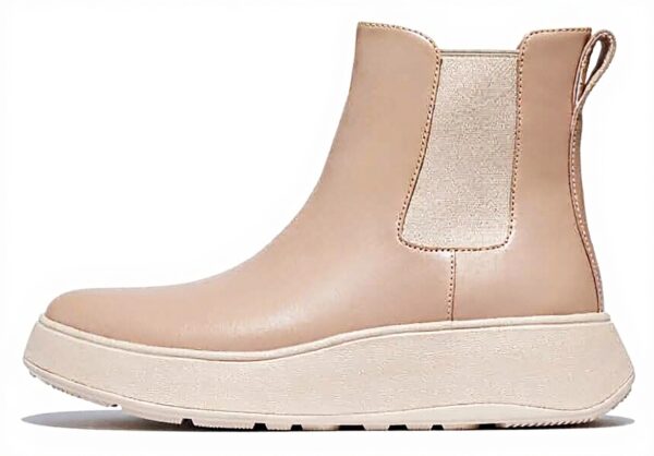 Fitflop F-Mode Stivali Chelsea Donna Pelle Flatform