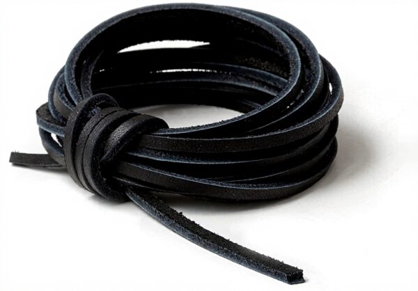 Lacci pelle IPEA nero 3mm artigianato scarpe accessori moda