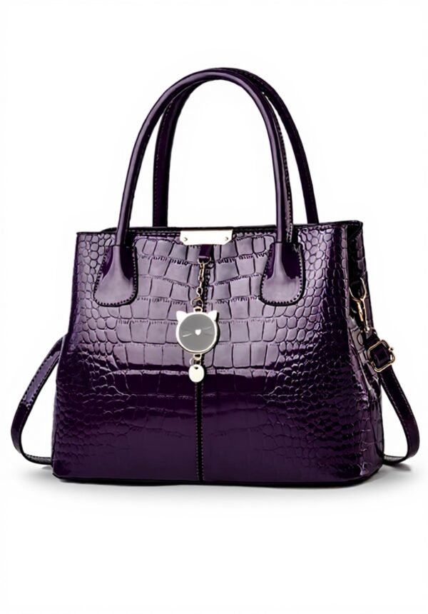 NICOLE DORIS Borsa Donna Pelle Verniciata Elegante Tracolla