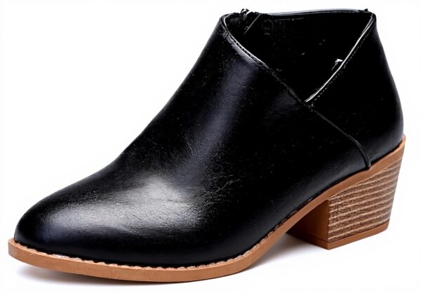 Stivali Donna Xmiral Pelle Slip On Tacco Basso Nero