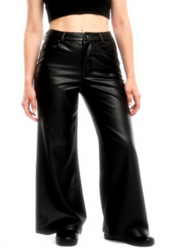 Pantaloni finta pelle donna Urban Classics gamba ampia