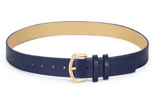 Cintura pelle sottile donna VONMELLI fibbia oro jeans abito