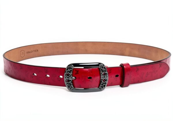 AmyKer cintura donna pelle vacchetta 33mm taglio su misura-3