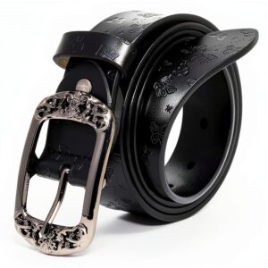 AmyKer Cintura Donna Vera Pelle Bovina Fibbia Lega Taglio-0
