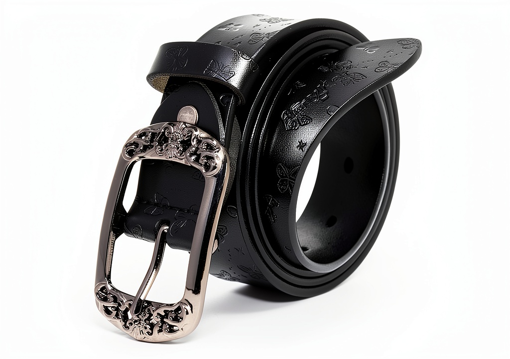 Cintura AmyKer in vera pelle bovina indossata con abito elegante