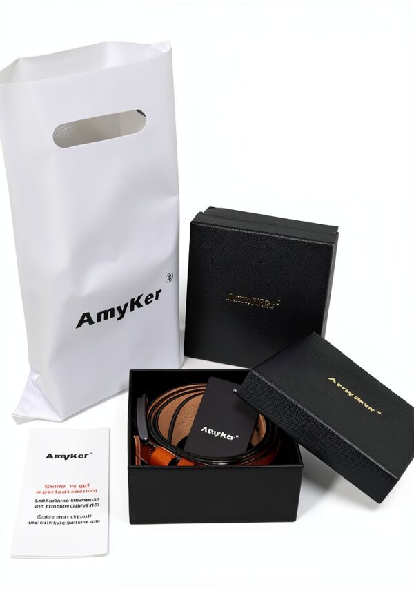 AmyKer cintura donna pelle vacchetta 33mm taglio su misura-4