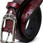 Cintura Donna AmyKer Pelle Vacchetta 33mm Marrone Taglio-0