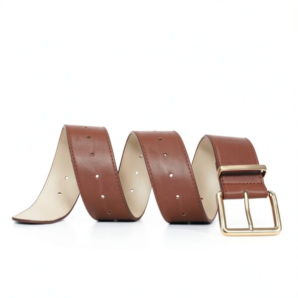 Cintura Larga LEACOOLKEY Pelle PU Fibbia Oro Donna-3