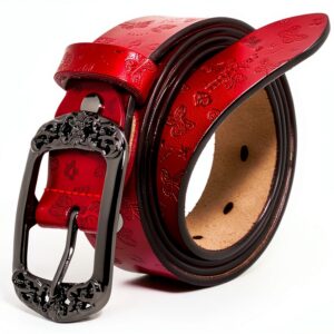AmyKer cintura donna pelle vacchetta 33mm taglio su misura-0