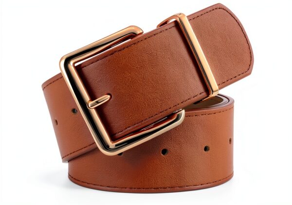 Cintura Larga LEACOOLKEY Pelle PU Fibbia Oro Donna-0