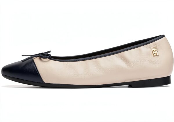 Tommy Hilfiger Ballerine Donna Pelle Toe Cap Design Premium