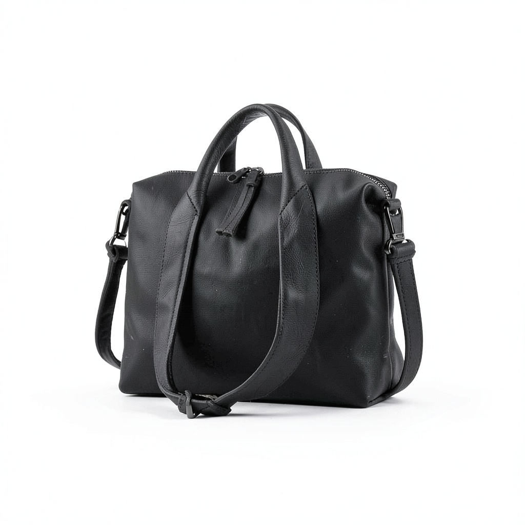 Borsa Coolives vintage in pelle sintetica marrone mostrata in uso quotidiano