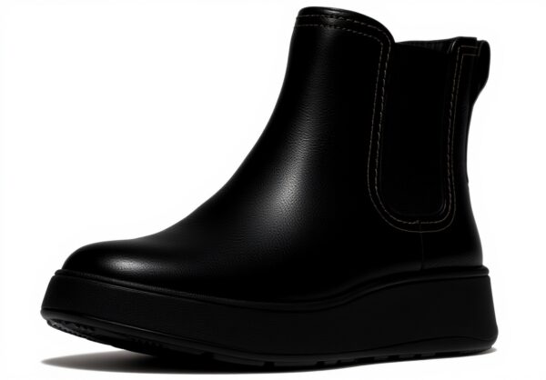 Fitflop Stivali Chelsea Donna Nero Pelle Morbida Ergonomici