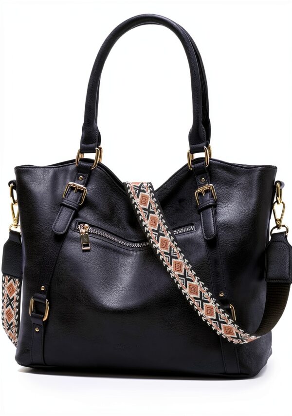 Chase Chic Borsa Donna Grande Pelle PU Tracolla Staccabile