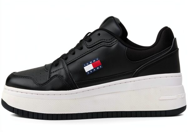 Tommy Jeans Sneakers Donna Pelle Suola Alta Basket Retro