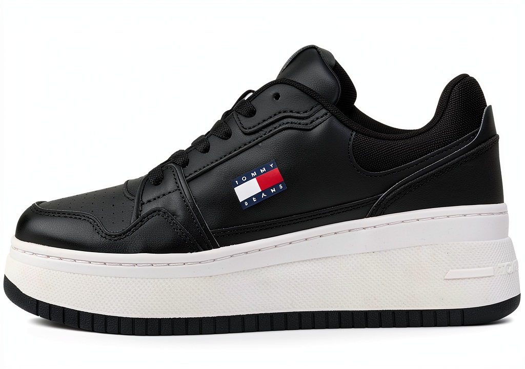 Tommy Jeans Donna Sneakers in Nero su sfondo urbano