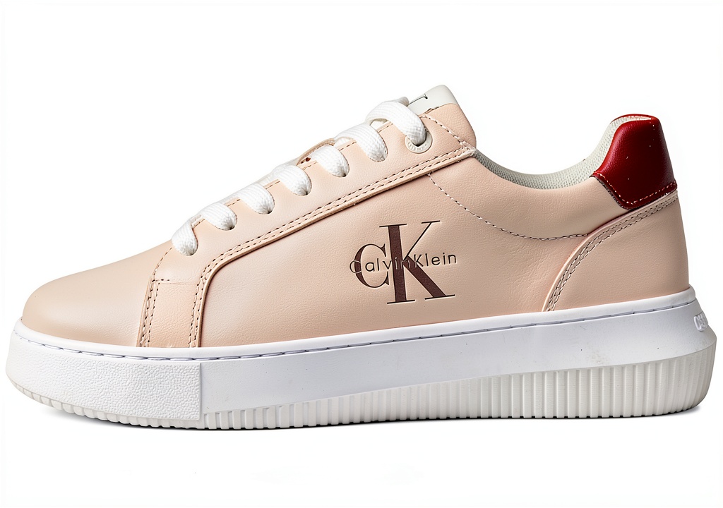 Calvin Klein Donna Sneakers in pelle con suola preformata chunky, colore Pink Whisper