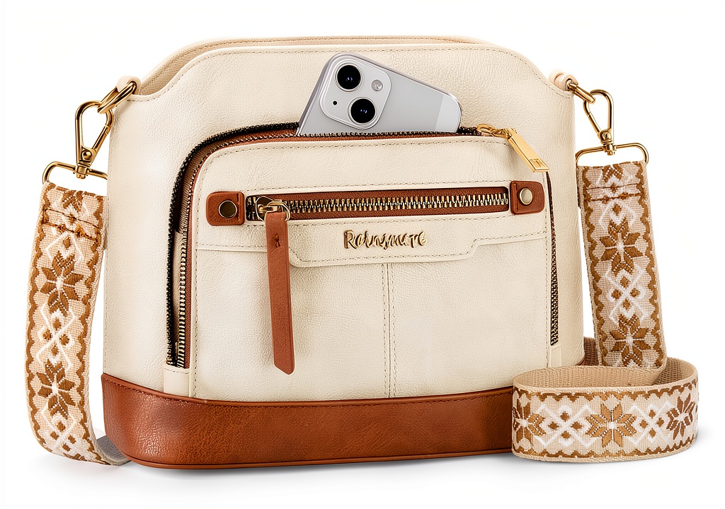 Borsa a tracolla RAINSMORE in pelle PU impermeabile con tasche multiple