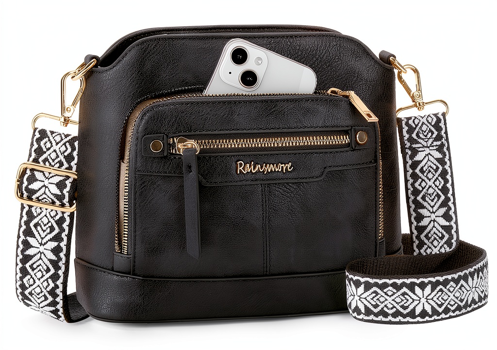 Borsa a tracolla RAINSMORE in pelle PU impermeabile con tasche multiple