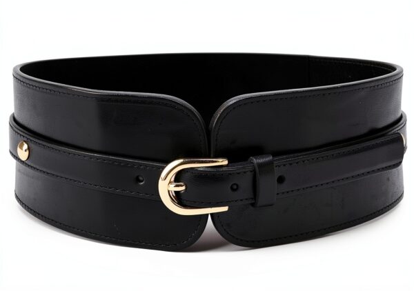 Cintura donna Liitata pelle PU elastica regolabile nero