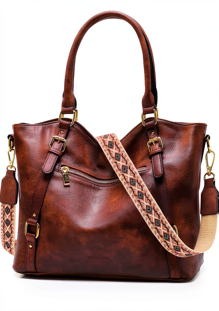 Borsa Chase Chic in pelle PU mostrata in uso quotidiano