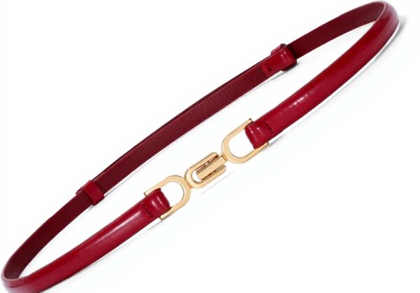 VONMELLI Cintura sottile donna finta pelle regolabile moda