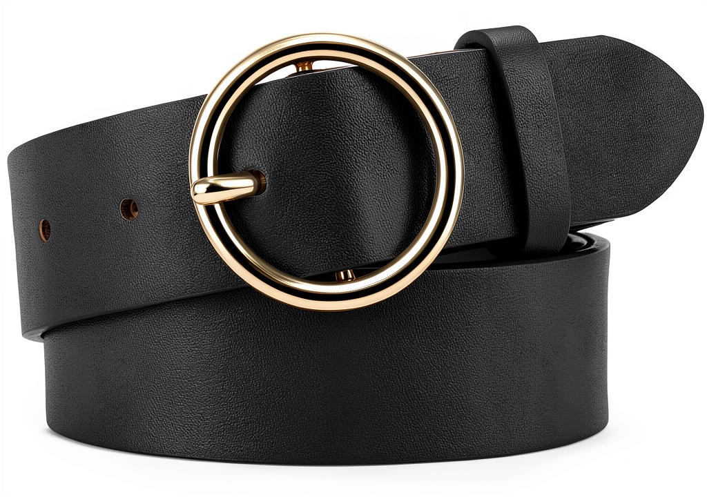 Cintura donna LEACOOLKEY in pelle sintetica con fibbia dorata