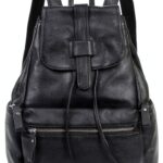 DRF Zainetto Donna Pelle Bovina Nero Marrone Regalo-0