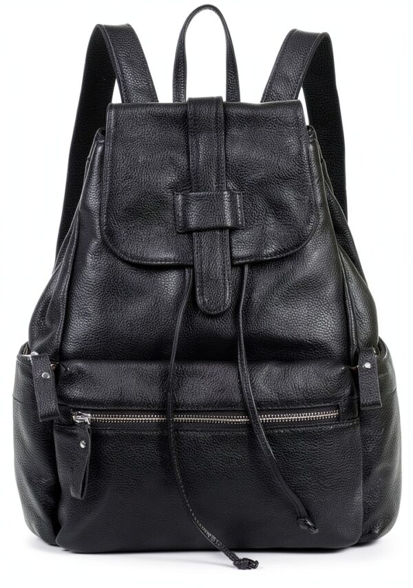 DRF Zainetto Donna Pelle Bovina Nero Marrone Regalo-0