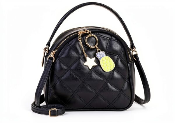 Zaino Donna VONXURY Nero Ecopelle Mini Borsa Zainetto-4