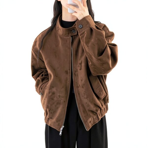 Giacche Donna LLECDASEUI Oversize Marrone Nero Autunno-2